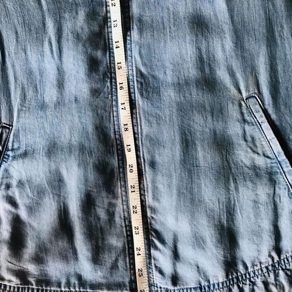 TENCEL Chambray Denim Jacket, Style & Co, Large, Distressed and Soft - Picture 11 of 16